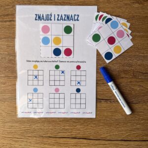 Znajdź i Zaznacz – gra edukacyjna do druku dla dzieci rozwijająca koncentrację