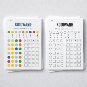 Kodowanie dla dzieci 4–8 lat – karty pracy PDF do druku, wersja kolorowa i czarno-biała